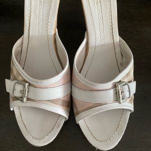 Burberry open back heels